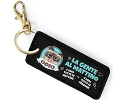 Grappige Katten Sleutelhanger 'Ik Haat Mensen' Ochtend Humour Cadeau