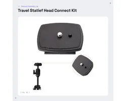Statief Plaat - Snelkoppeling Systeem - Camera Verwisselen - Extra Snelspanplaten - 66mm x 52mm - Zwart