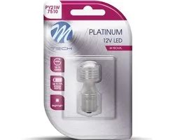 M-Tech Platinum LED PY21W 12V - 41mm - Platinum 9x Osram Led diode - Canbus - Geel - Enkel