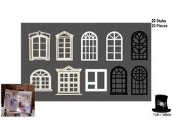 Bob Online™ - 20 Stuks – Papier Raam Vormen – Papier Vensters – Papier Uitgestanste Raam Vormen – Scrapbooking – Kaarten Maken DIY Ramen Vormen – 20 Pcs – Die-cut Paper Window Frames for DIY Creative Scrapbooking & Card Making Projects – Decoratief