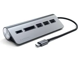 Satechi TYPE-C Aluminum USB Hub & Card Reader Space Grey