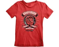Harry Potter - Comic Style Gryffindor Kids Tshirt - Kids tm 13 jaar - Rood