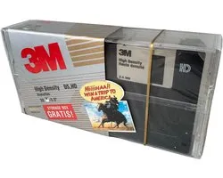 3M High Density 3.5" Diskettes 20 Pack IBM Formatted DS HD Floppy Diskettes / Imation Floppy Diskettes Met Opbergbox