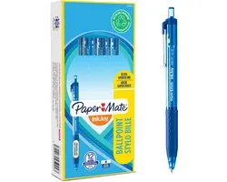Paper Mate InkJoy 300RT-balpennen met drukknop | Medium punt (1,0 mm) | Blauw | 12 stuks