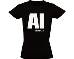 AI Robot Dames T-shirt - ICT - Student - Artificial Intelligence - Humor - shirt