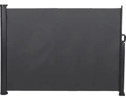 Infinity Goods Paravent -Brise Réglable - 300 x 160 cm - Extensible - Enroulable - Protection Solaire - Espaces Extérieurs, Plage, Patio, Balcon, Camping - Abri - Auvent Latéral - Résistant aux Intempéries - Anthracite