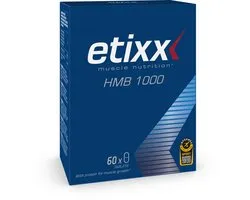 Etixx HMB 1000 - Muscle Nutrition - Supplementen - 60 tabletten - Ondersteuning van spiermassa tijdens rust - Bevat weiproteïneconcentraat - 2 tabletten in de ochtend - 2 tabletten in de avond