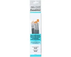 Ensemble de 6 pinceaux courts pour aquarelle de Winsor & Newton Foundation