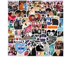 62 stuks stickercombipack, waterdichte pvc-decoratieve stickers, doe-het-zelf stickerset, geschikt voor koffers, skateboards, laptops, helmen, fietsen en meer, exclusief voor fans