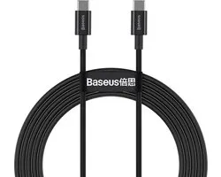Baseus - Superior - kabel USB Type C - USB Type C snelladen Quick Charge / Power Delivery / FCP 100W 5A 20V 2m zwart - (CATYS-C01)