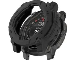SEIAIYG Case Compatible with Garmin Instinct 3 50mm, Soft TPU Silicone Protective Case, Shockproof - Black - ShopVlot
