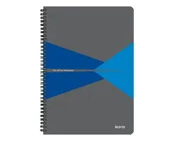 Cahier de Office Leitz A4 ligné - avec couverture en PP - Papier 80 g - Blauw