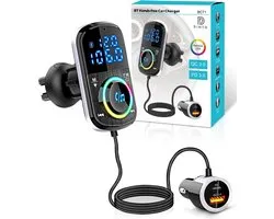 Emetteur FM Bluetooth DINTO® BC71 - Chargeur Voiture - Kit Voiture - Mains Libres - USB 3.0 - MP3 - Carte SD - Chargeur Rapide - Récepteur Audio Bluetooth