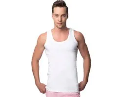 3 pack Heren Singlet Onderhemd - bydonex® - 100% Katoen - Wit - XL