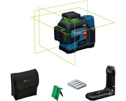 Bosch Professional GLL 12V-100-33 CG Kruislijnlaser groen 3x360° 12V Basic Body met adapter - 0601065400