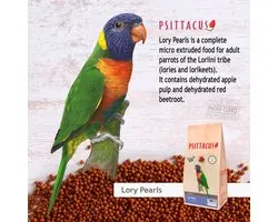 Psittacus - Lori Pearls - pellets - Alimentation pour oiseaux - Aliment complet - lory pellet