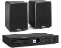 Ensemble stéréo HiFi Fenton avec 2 enceintes et tuner - Avec Bluetooth, DAB+, FM et radio internet - 200W
