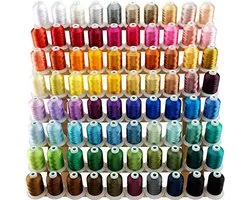 New brothread 80 Spoelen Polyester Machine Borduurgaren Kit 1000M Elke Spoel - Nieuwe Kleuren Vergelijkbaar met Janome en RA Kleuren