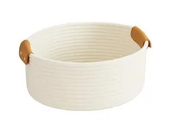 Piek- panier Panier de rangement (avec) - Paniers de Ranger - Paniers respectueux de l'environnement - panier de rangement speelgoed - Katoen- panier de rangement chambre d'enfant - panier de rangement rond -
