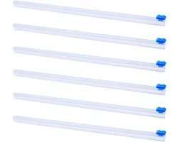 SnelShoppen - 6 Stuks Plastic Slicer Cutter 15 Inch Herbruikbare Vershoudfolie Snijder Zelfklevende Snijder Vervanging Voor Voedselverpakking Aluminiu