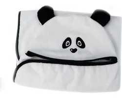 Serviette BADCAPE Coton Doux 65x110cm Serviette de Bain Bébé - Panda Witte Serviette Panda Serviette de Bain 65x110cm