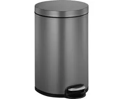 EKO - Serene pedaalemmer 12 liter - Steel Plastic - platinum - Prullenbak
