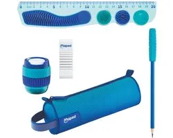 Maped Kiddy Learn Concentration Bundel Blauw – Tekenset + Etui