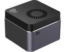 Elementkey iniX Mini PC – Ultra Klein Desktop Computer – Intel Celeron J4125 2.7GHz – 8GB RAM + 256GB SSD – Compact en Krachtig – Zwart