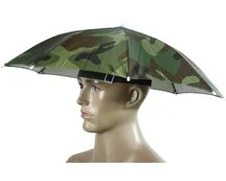 Tip: Hoofd Paraplu - Parasol hoed Camouflage - Regen - Hoed - Multifunctioneel - Vissen - Festival - Feest - Wandelen - Strand - Zee - Vakantie - Koffer - Carnaval - Vierdaagse - avondvierdaagse