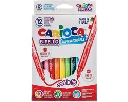 Stylo feutre Carioca Stylo double pointe Birello Superwashab 12