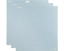 Tapis de découpe Cricut LightGrip 30,5 cm x 30,5 cm, réutilisables, avec film protecteur, compatibles avec le papier Printer , le papier vélin, le papier cartonné léger et plus encore pour Explore & Maker (lot de 3).