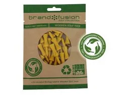 Brand Fusion Biodegradable Wooden Golf Tees 43mm 20 pack