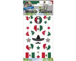 12x Mexico Plak Tattoo - Party Feest Thema Fun Twinkel