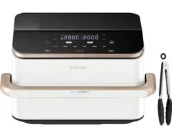 Cosori DualBlaze TwinFry 10 l 2800 W Appbased, Vaatwasserbestendig, Digitale timer, Grillfunctie Rose gold, Wit