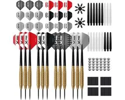 Darts Set Deluxe - Dartpijlen - Set van 12 - Darts van 23 gram - 45 Delige set - Dart flights- Dart shafts - Hoge kwaliteit - Cadeau