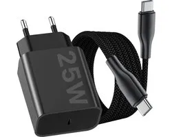 Snellader - geschikt voor Samsung super fast charging - 3 Meter - oplader - usb C adapter - 25w