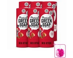6 x Marcel's Green Soap - Deodorant Stick - Argan & Oudh - Langdurige frisheid - 40 gr - Bulkverpakking - Deodorant - Douchemop - Argan