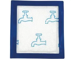 Multaparts® uitwasbaar filter geschikt voor AEG LX9 series & Electrolux UC.. series | Motorfilter in rubberen houder | Afmetingen: 15,5 x 14,3 x 2 cm | Alternatief voor AEG 1184129029