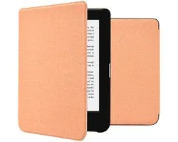 iMoshion Ereader Cover / Case Convient pour Kobo Clara 2E / Tolino Shine 4 - iMoshion Canvas Sleepcover Bookcase sans support - Oranje / Peach
