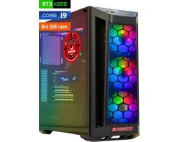 ScreenON - Game Computer / Gaming PC - Intel Core i9 - 2TB M.2 SSD - 64GB RAM - RTX 4060 - Game PC TX46291 - Windows 11