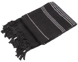 Hamamdoek - zwart wit - saunadoek - stranddoek - hammamdoek - 80 x 170 cm