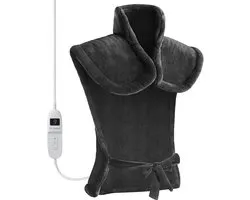 Coussin chauffant électrique lesté Seranova pour le dos, les épaules et la nuque - Coussin chauffant - Lavable en machine - 1,3 kg - Grijs