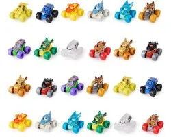 Monster Jam Mini Trucks - Verzamelauto's Speelgoedauto's - Spelen en Verzamelen - Mystery Verpakking - Schaal 1:87 - Metallic