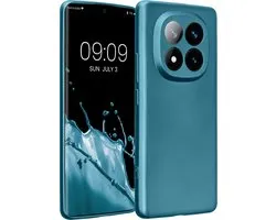 kwmobile metallic telefoonhoesje van TPU - geschikt voor Xiaomi Redmi Note 14 Pro Plus 5G - Flexible case voor smartphone - In Metallic carabisch blauw