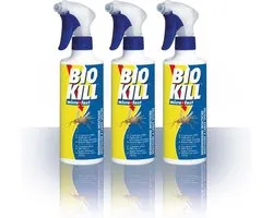 BSI - Promo 3-pack Bio Kill Micro Fast Universeel - Tegen Vliegen, Muggen, Wespen, Mieren, Spinnen, Teken en Mijten - 3x375 ml