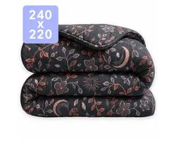 HappyBed Couette toute l'année simple 240x220 - Lits jumeaux - Couette lavable sans housse - Imprimée sans housse - Couette sans housse avec impression - Twilight rubis