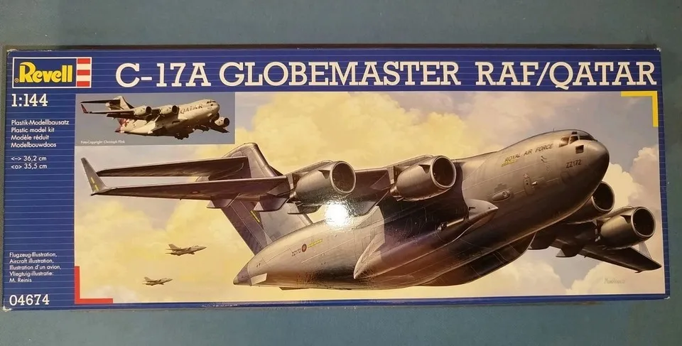 ®Revell C-17A Globemaster RAF/QATAR 1/144 #04674 ©2011 Factory sealed Box