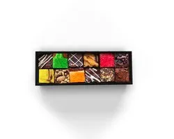 Brownies - Premium Mixbox 12 bites - Echte Chocolade en Hazelnootolie - Handgemaakt