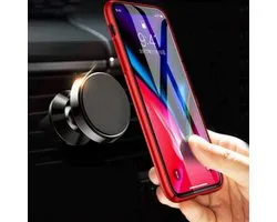 Autohouder Zwart 360 Graden Draaibaar voor elke Ventilatie Rooster Magnetisch - voor onder andere Apple iPhone X 7 8(Plus) / 6 / 5 Samsung Galaxy S7 S8 S9 (Edge) / S6 (Edge) (Plus) / Huawei P10 (Lite) - Car Mount Holder Rotatable