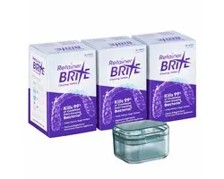 Ensemble de nettoyage Retainer – Bac de trempage incl. Comprimés de nettoyage Retainer Brite 288 pièces